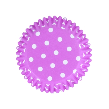 Cupcake Baking Cases - Purple Polka Dots
